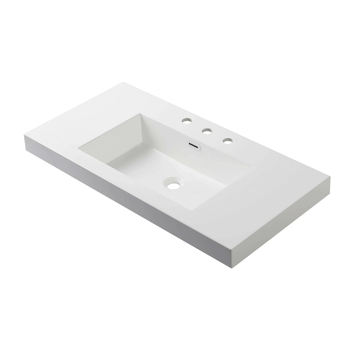 Blossom 36 Inch Acrylic Sink 2-1/2" Three Hole 8" (Paris Jena Assisi Bergen Annecy Voyage Lille) - A10 3618 25TH