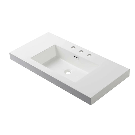 Blossom 36 Inch Acrylic Sink 2-1/2" Three Hole 8" (Paris Jena Assisi Bergen Annecy Voyage Lille) - A10 3618 25TH
