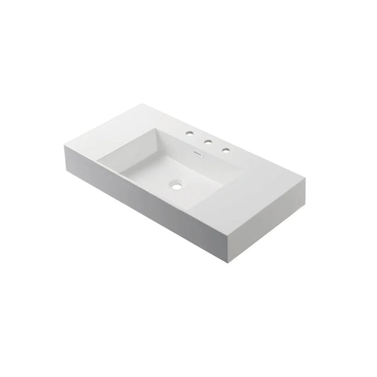 Blossom 36 Inch Acrylic Sink 4-3/4" Three Hole 8" (Paris Jena Assisi Bergen Annecy Voyage Lille) - A10 3618 50 TH
