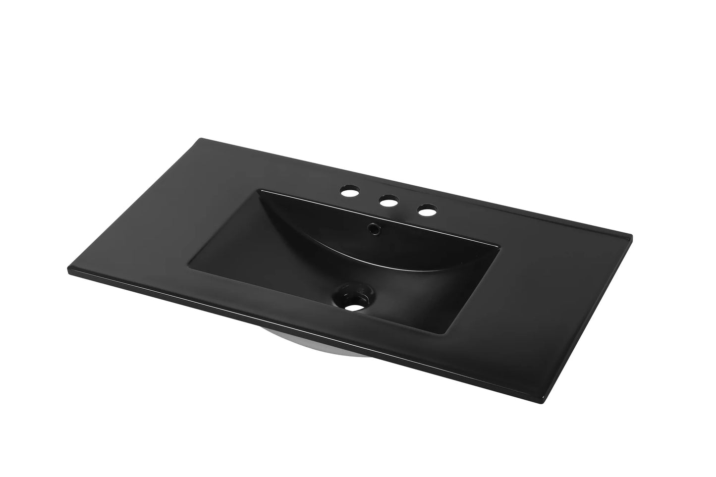 Blossom 36 Inch Ceramic Sink Matte Black Three Hole 8" (Paris Jena Assisi Bergen Annecy Voyage Lille) - C04 3618 TH MB