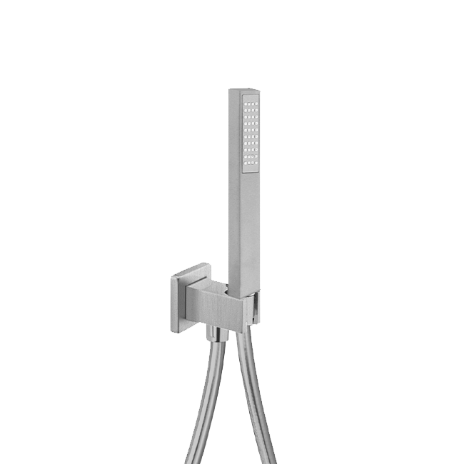 Latoscana Quadro Wall-Mounted Brass Handshower Kit - Brushed Nickel - QUPW440