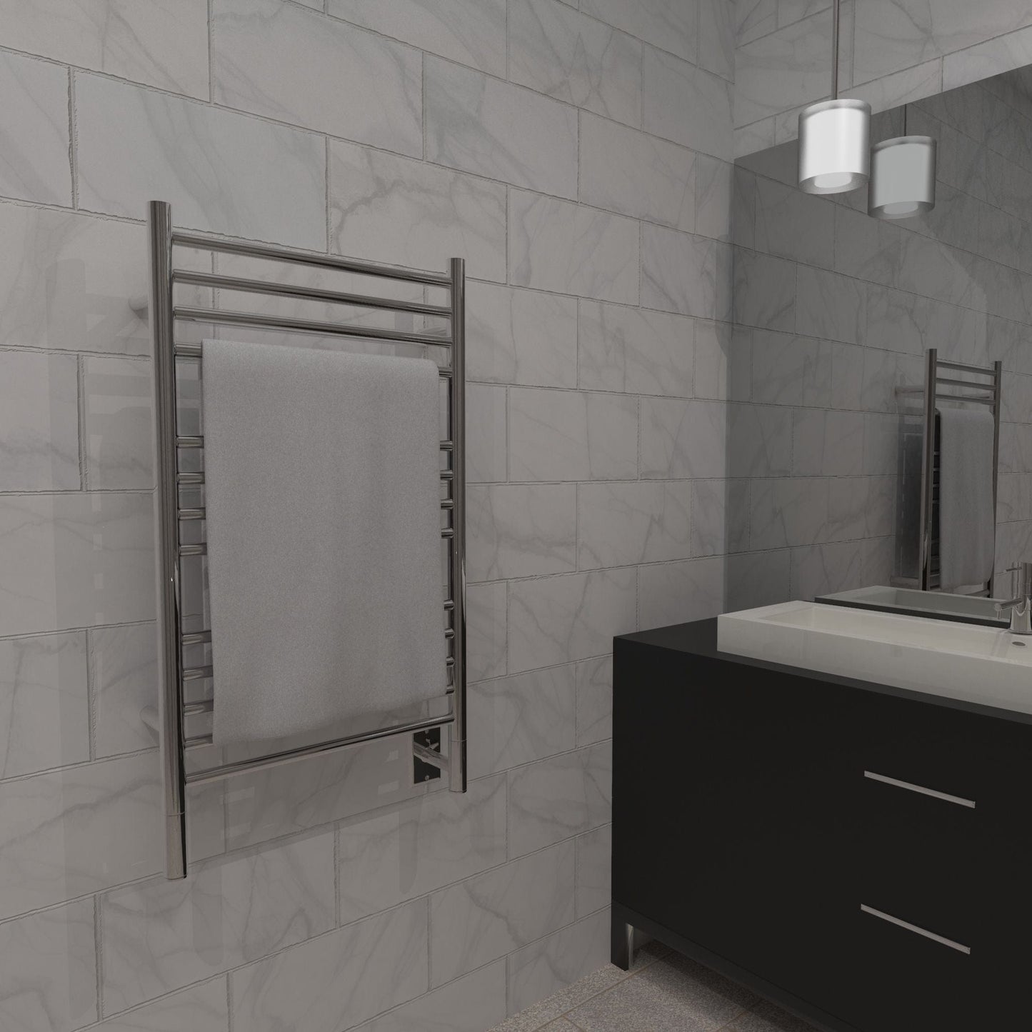 Amba CSP Amba Jeeves Model C Straight 13 Bar Hardwired Towel Warmer in Polished - CSP