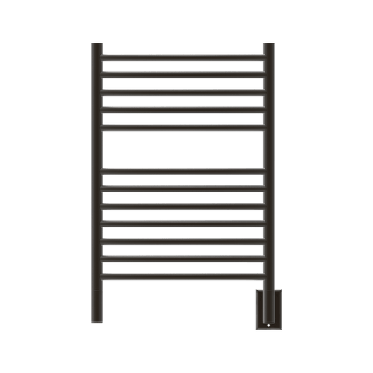 Amba ECMB Amba Jeeves Model E Curved 12 Bar Hardwired Towel Warmer in Matte Black - ECMB
