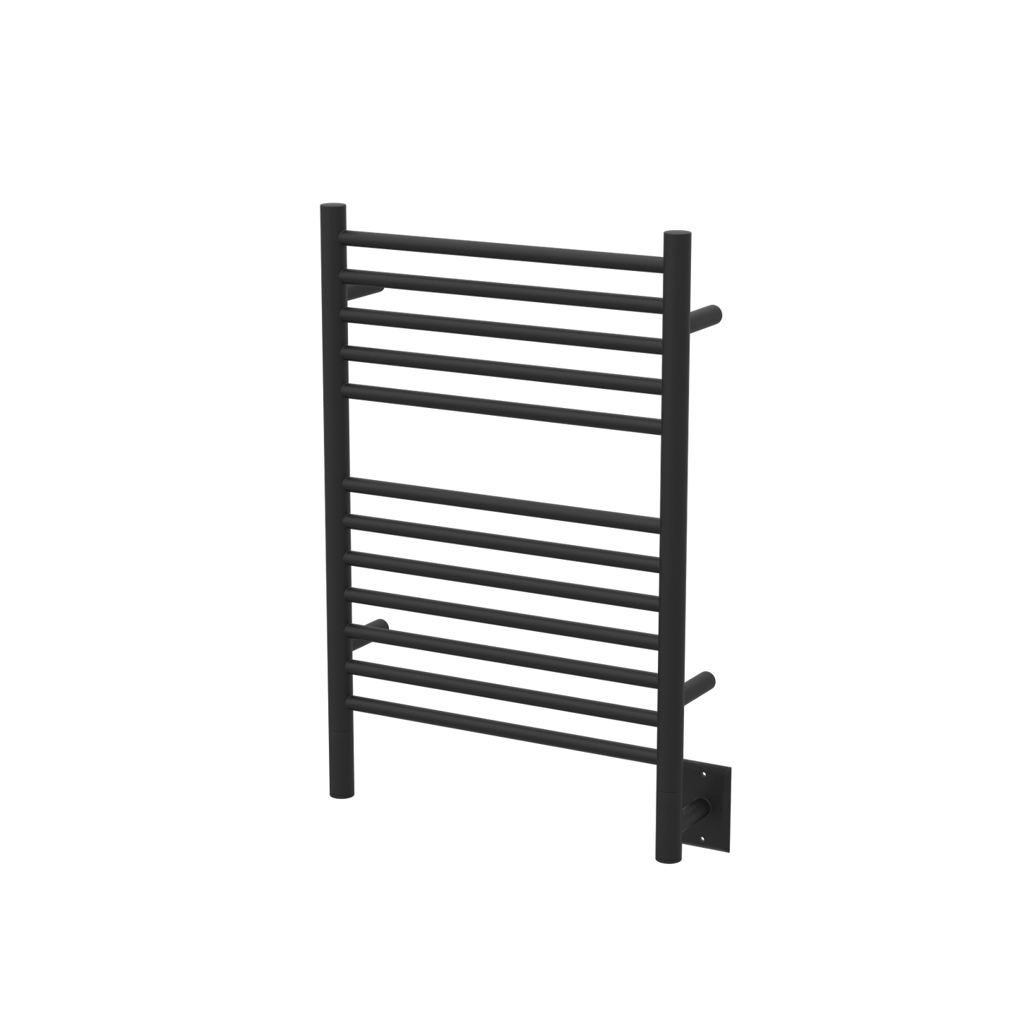 Amba ESMB Amba Jeeves Model E Straight 12 Bar Hardwired Towel Warmer in Matte Black - ESMB