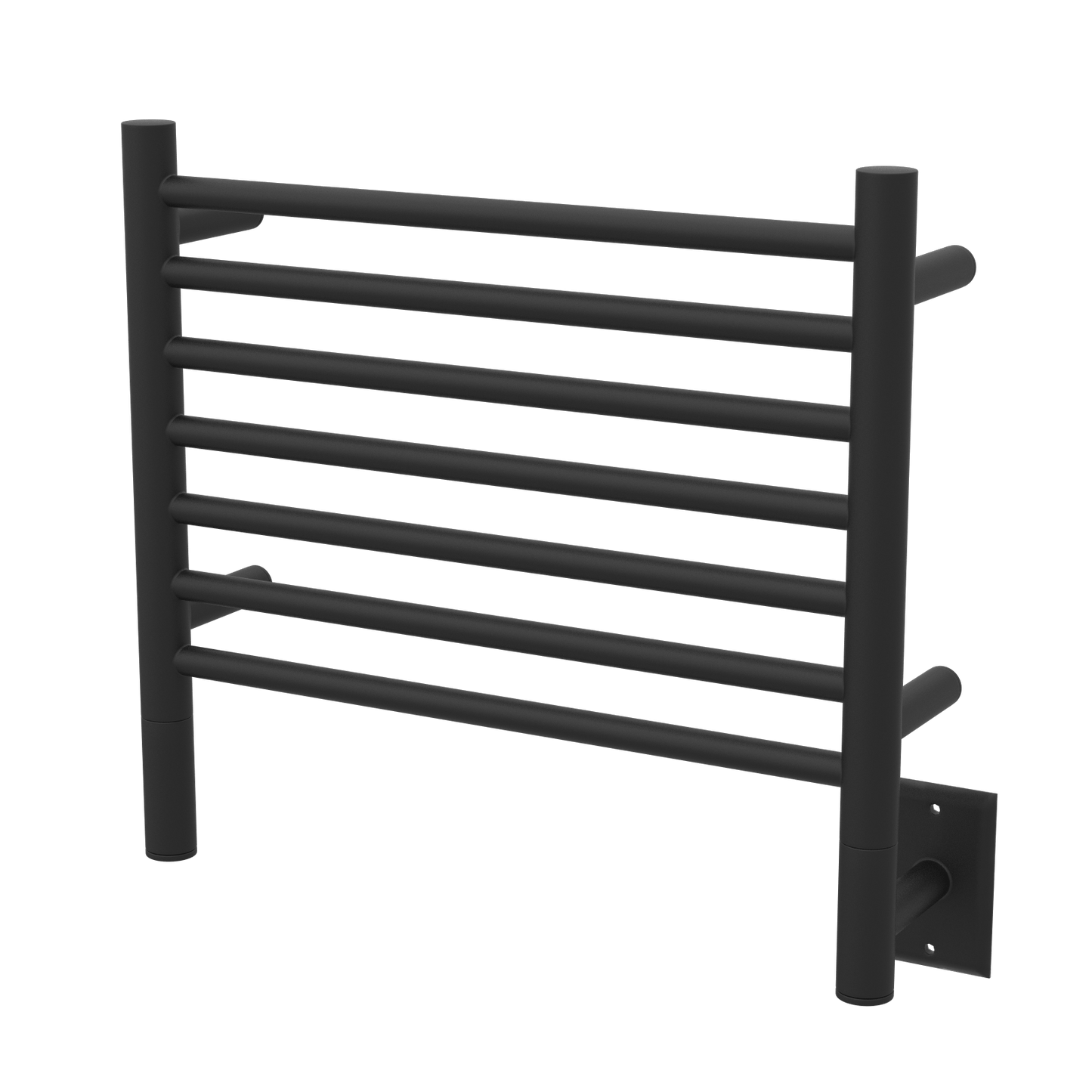 Amba HSMB Amba Jeeves Model H Straight 7 Bar Hardwired Towel Warmer in Matte Black - HSMB