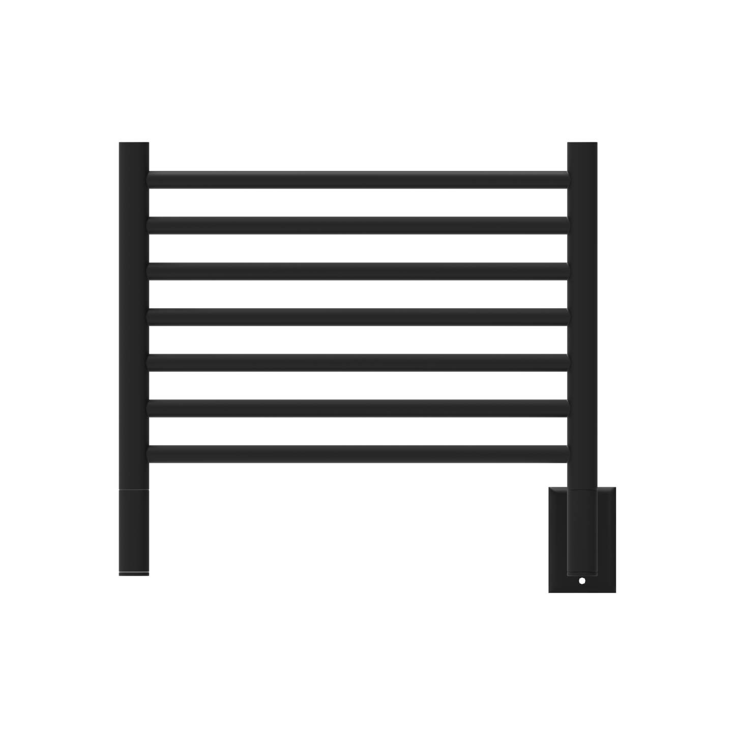 Amba HSMB Amba Jeeves Model H Straight 7 Bar Hardwired Towel Warmer in Matte Black - HSMB