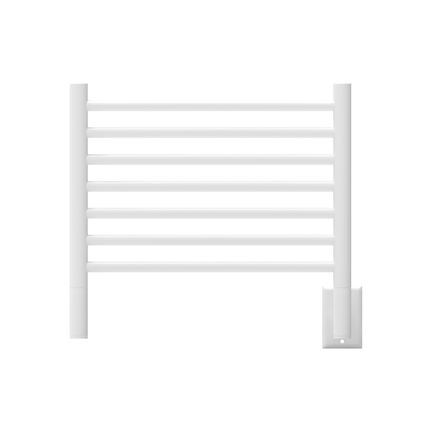 Amba HSW Amba Jeeves Model H Straight 7 Bar Hardwired Towel Warmer in White - HSW