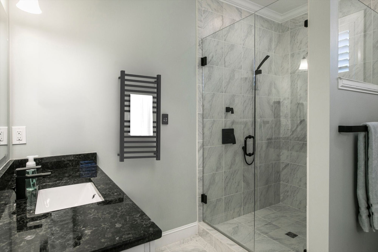 Amba Q2142MB.2 Amba Quadro Q2142 Hardwired Towel Warmer in Matte Black - Q2142MB.2