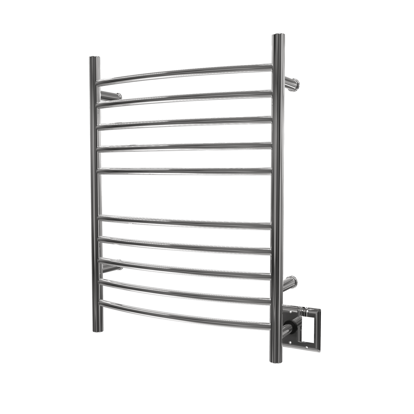 Amba RWH-CP Amba Radiant Hardwired + Plug-in Combo Curved 10 Bar Towel Warmer in Polished - RWH-CP