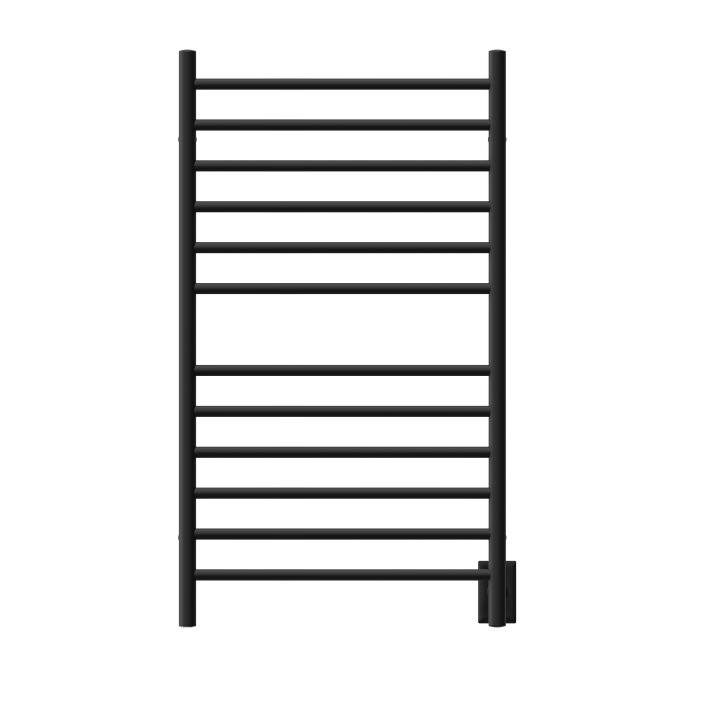 Amba RWHL-SMB Amba Radiant Large Hardwired + Plug-in Combo Straight 12 Bar Towel Warmer in Matte Black - RWHL-SMB