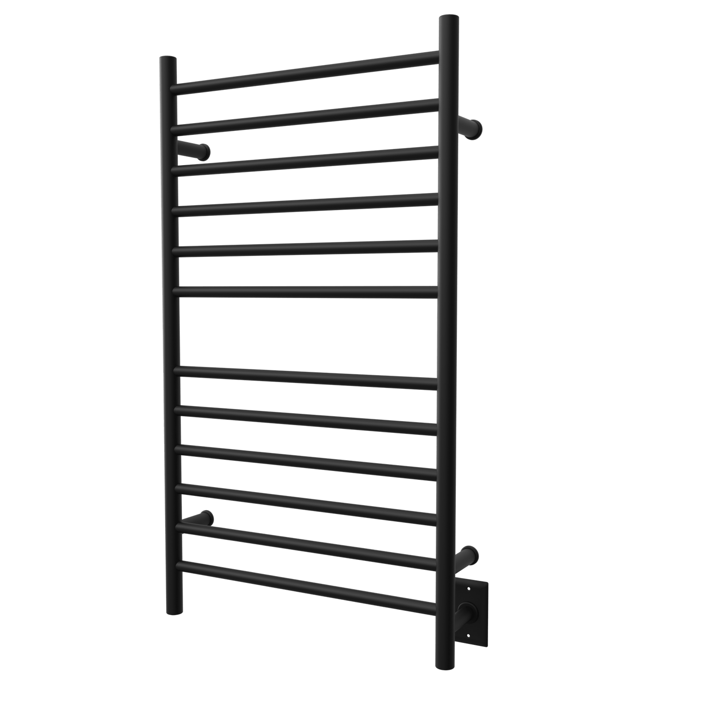 Amba RWHL-SMB Amba Radiant Large Hardwired + Plug-in Combo Straight 12 Bar Towel Warmer in Matte Black - RWHL-SMB