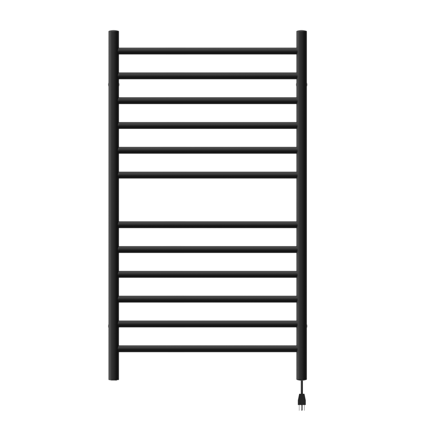 Amba RWHL-SMB Amba Radiant Large Hardwired + Plug-in Combo Straight 12 Bar Towel Warmer in Matte Black - RWHL-SMB