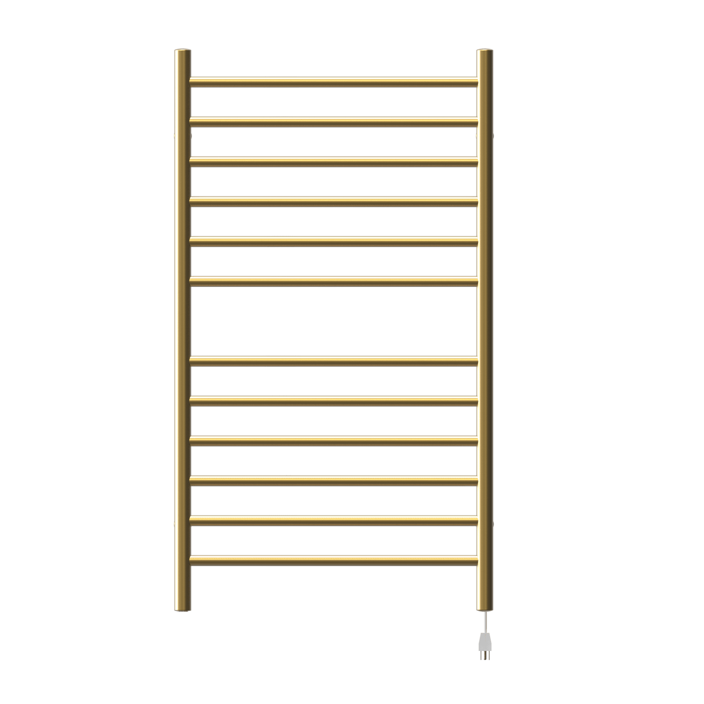 Amba RWHL-SSB Amba Radiant Large Hardwired + Plug-in Combo Straight 12 Bar Towel Warmer in Satin Brass - RWHL-SSB