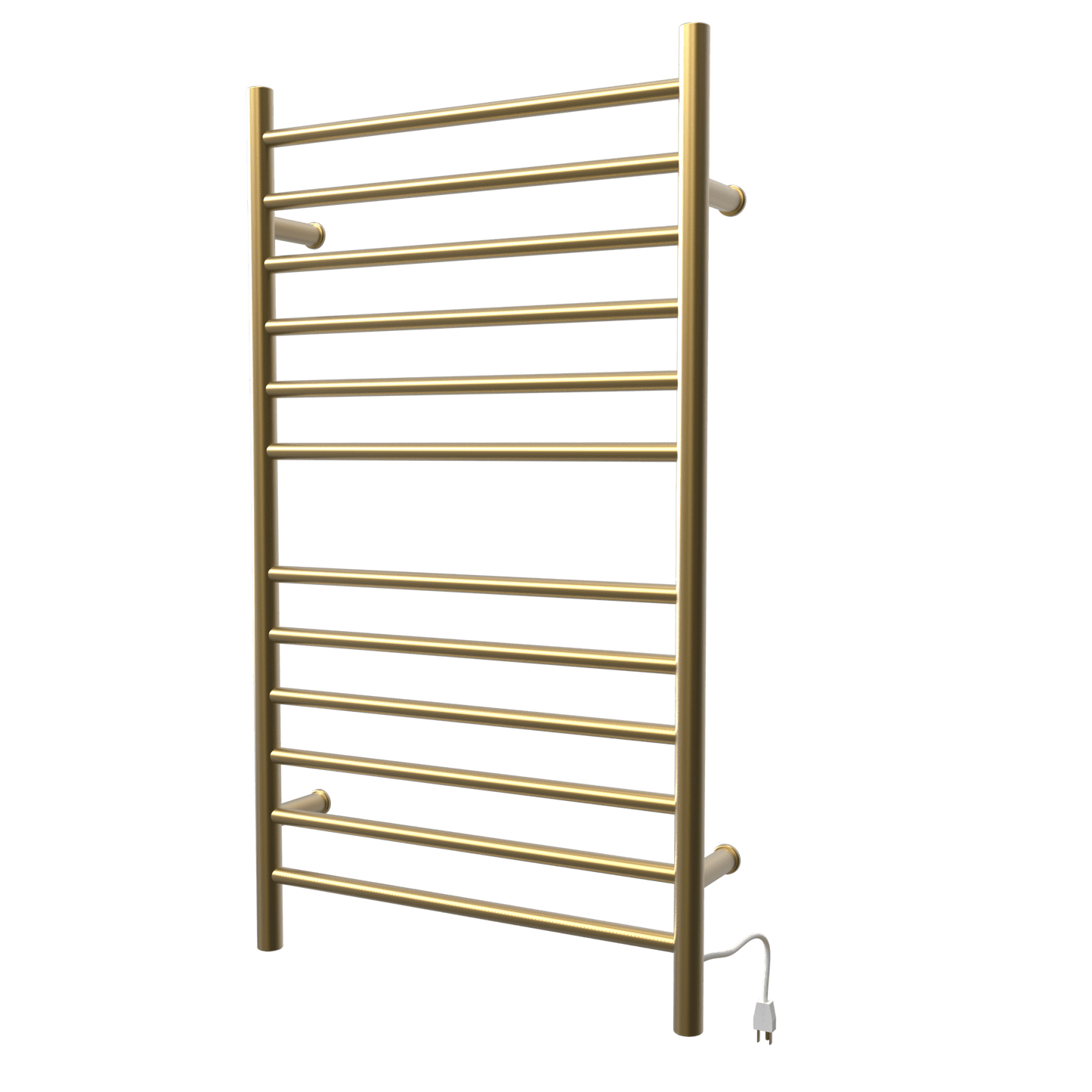 Amba RWHL-SSB Amba Radiant Large Hardwired + Plug-in Combo Straight 12 Bar Towel Warmer in Satin Brass - RWHL-SSB