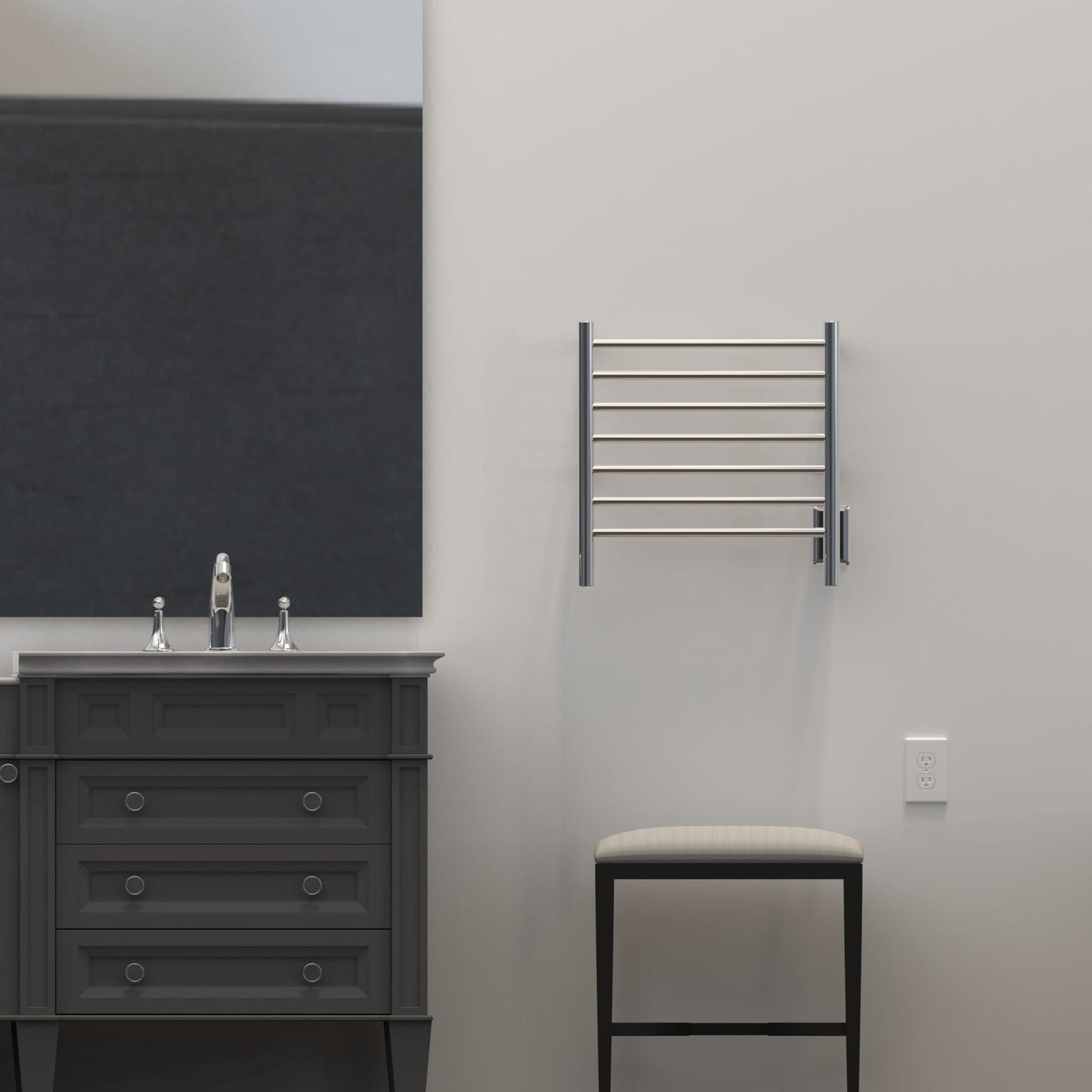 Amba RWHS-SP Amba Radiant Small Hardwired + Plug-in Combo 7 Bar Towel Warmer in Polished - RWHS-SP