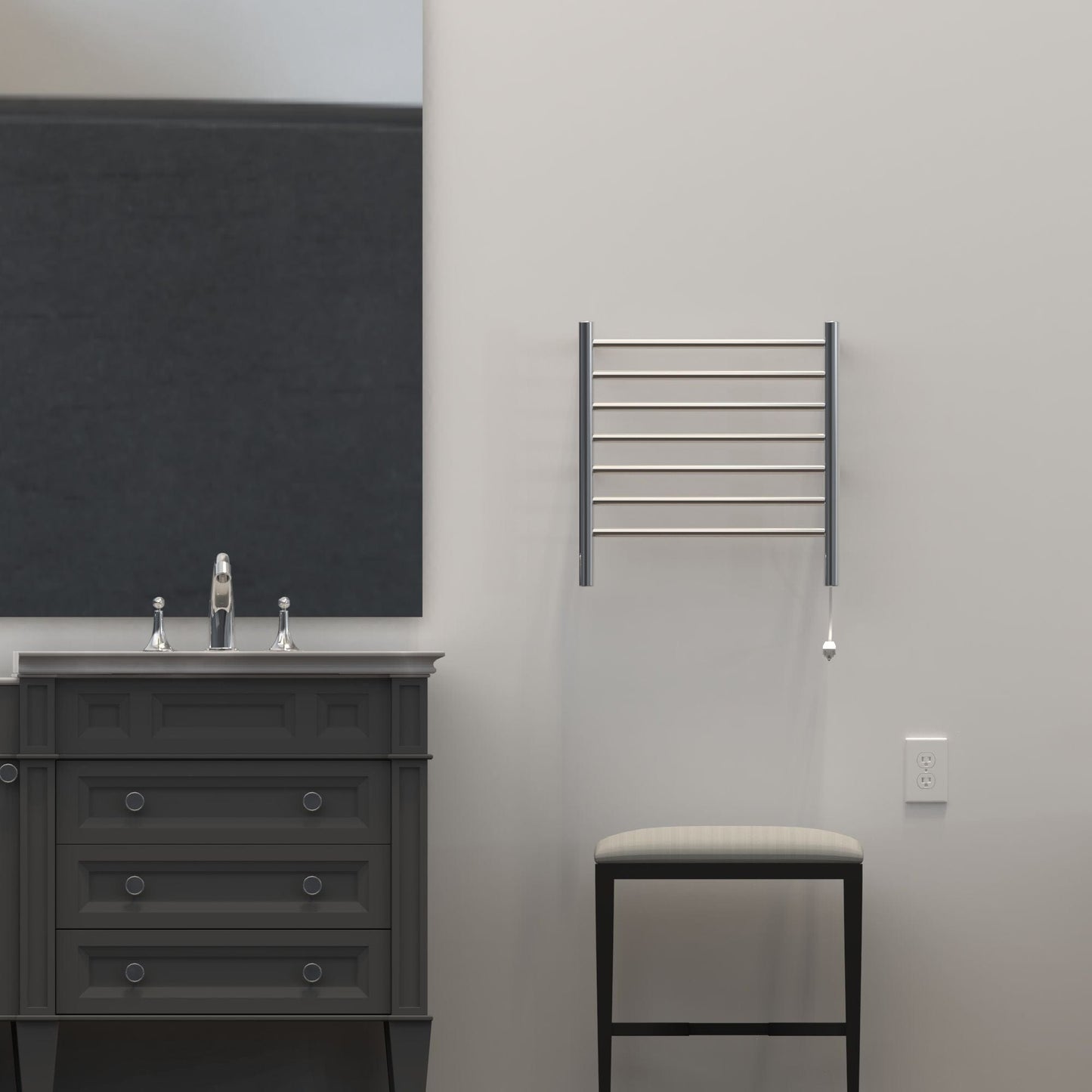Amba RWHS-SP Amba Radiant Small Hardwired + Plug-in Combo 7 Bar Towel Warmer in Polished - RWHS-SP