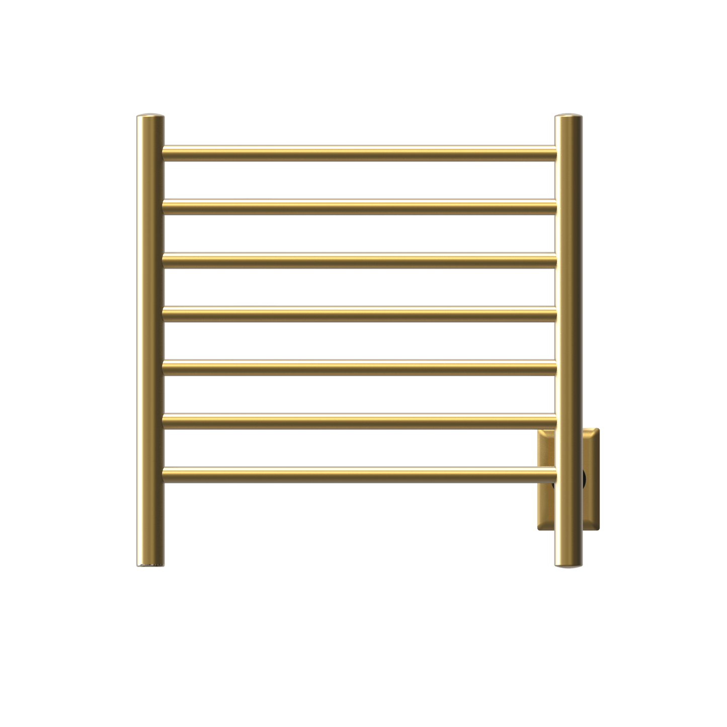 Amba RWHS-SSB Amba Radiant Small Hardwired + Plug-in Combo 7 Bar Towel Warmer in Satin Brass - RWHS-SSB