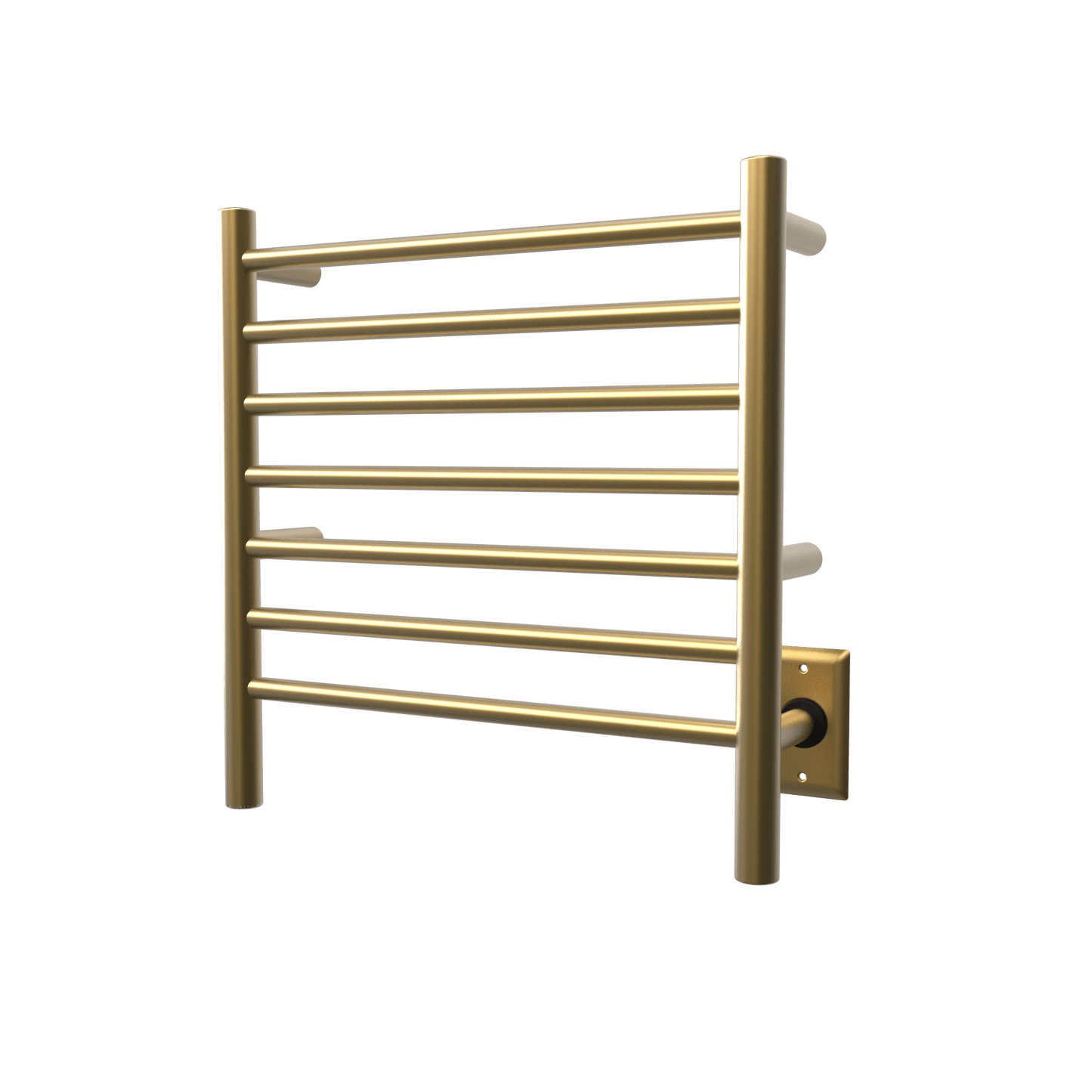 Amba RWHS-SSB Amba Radiant Small Hardwired + Plug-in Combo 7 Bar Towel Warmer in Satin Brass - RWHS-SSB