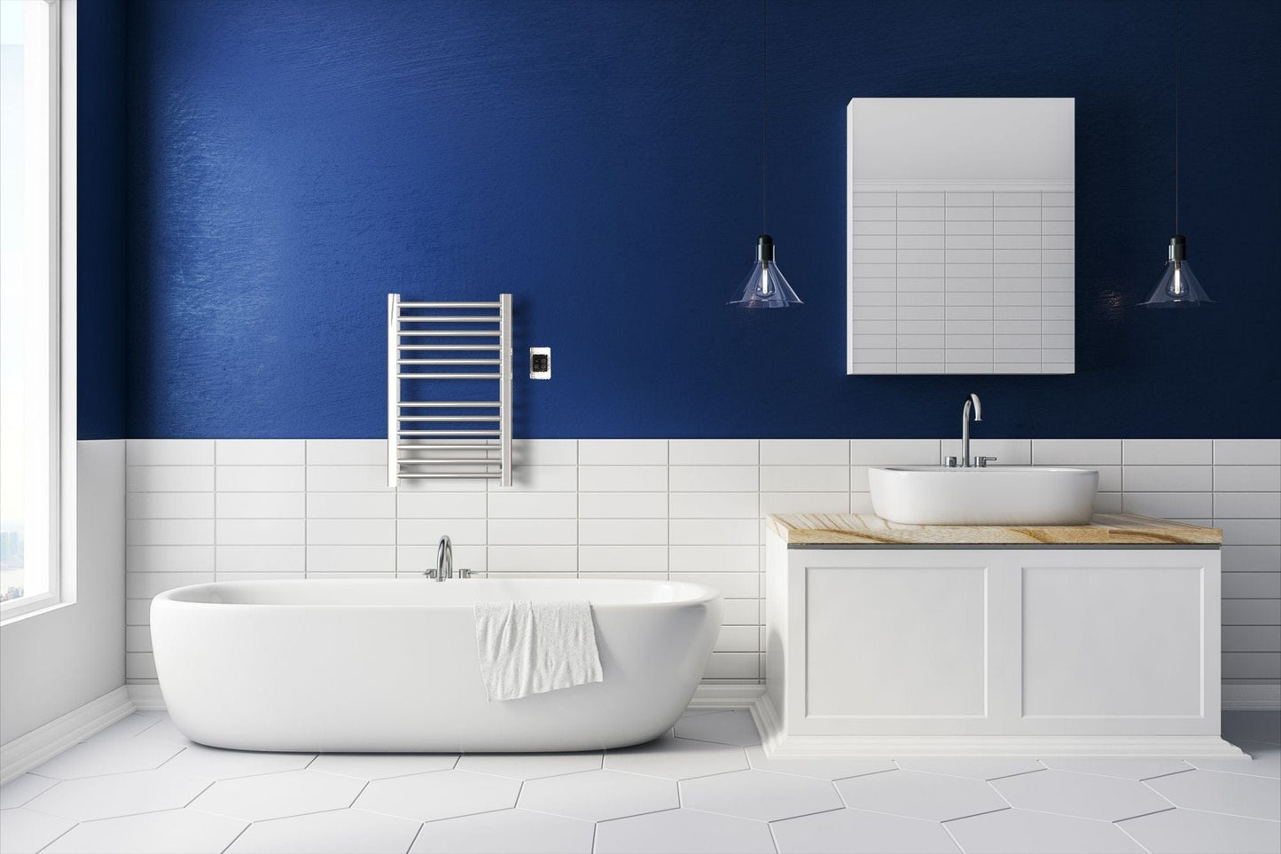 Amba S2132P.2 Amba Sirio S2132 Hardwired Towel Warmer in Polished - S2132P.2