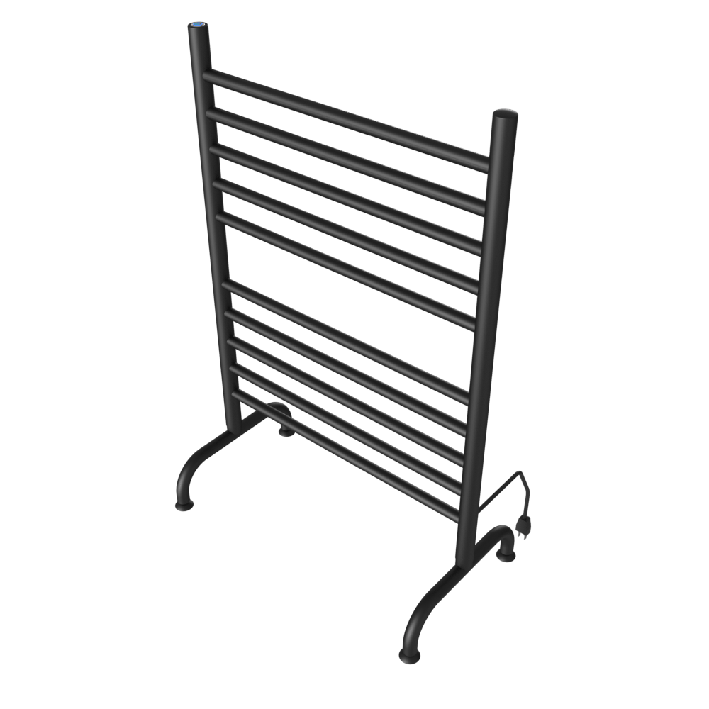 Amba SAFSMB-24 Amba Solo 24" Freestanding 10 Bar Towel Warmer in Matte Black - SAFSMB-24