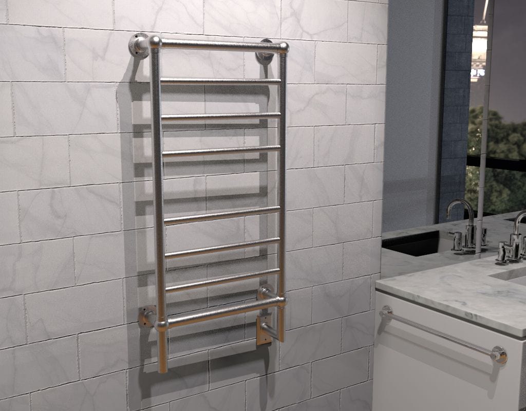 Amba T-2040BN Amba Traditional Model T-2040 8 Bar Hardwired Towel Warmer in Brushed Nickel - T-2040BN