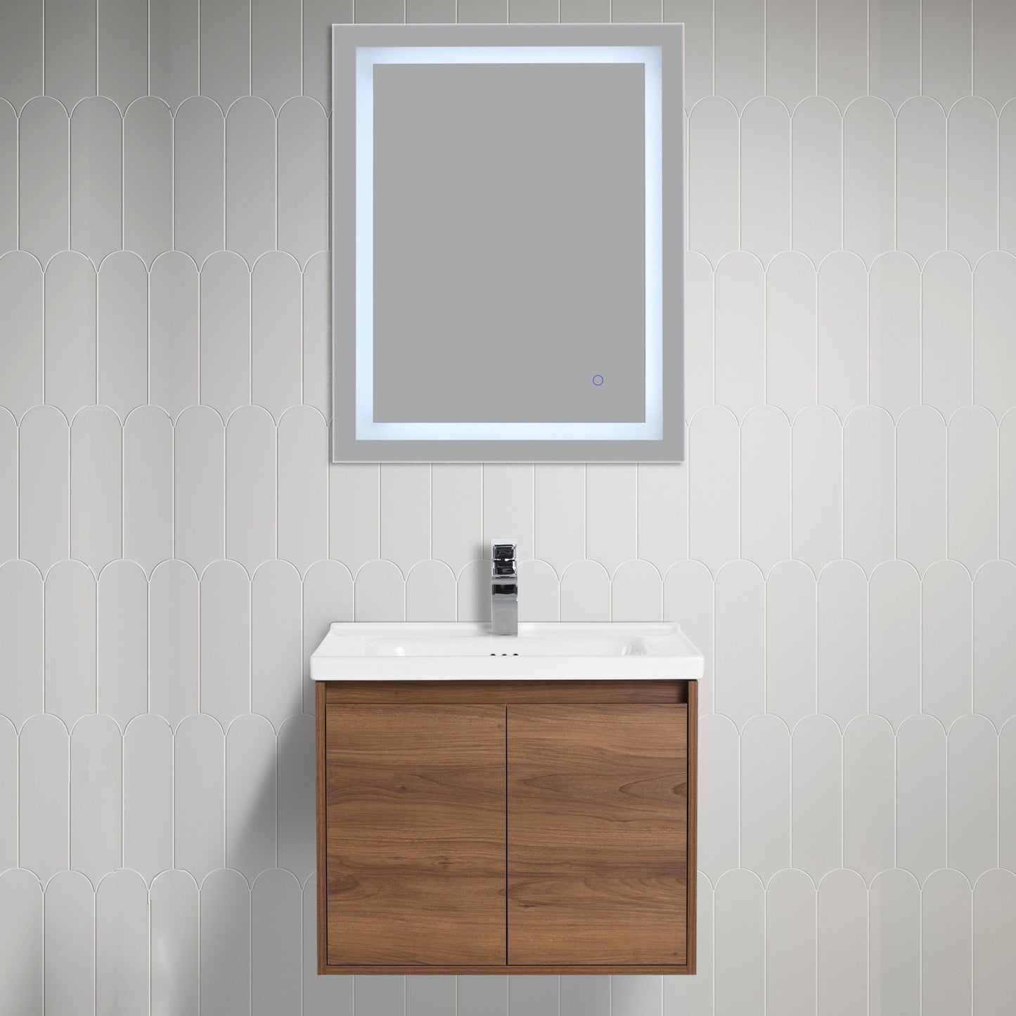 Blossom V8035 24 11 C Blossom Bern 24″ Vanity With Ceramic Basin - Brown Walnut V8035 24 11 C