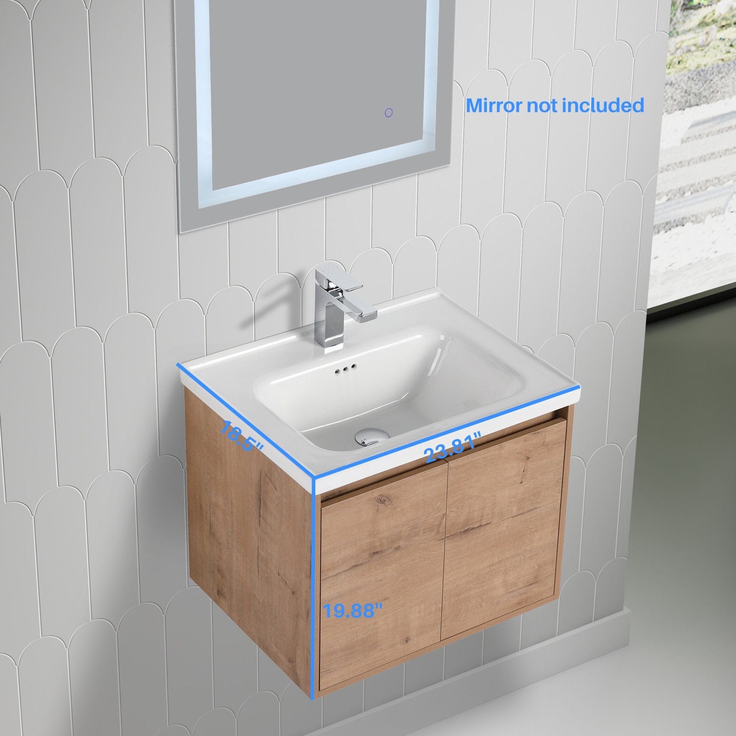 Blossom V8035 24 29 C Blossom Bern 24″ Vanity With Ceramic Basin - Classic Oak V8035 24 29 C