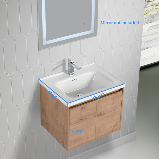 Blossom V8035 24 29 C  Blossom Bern 24″ Vanity With Ceramic Basin - Classic Oak V8035 24 29 C