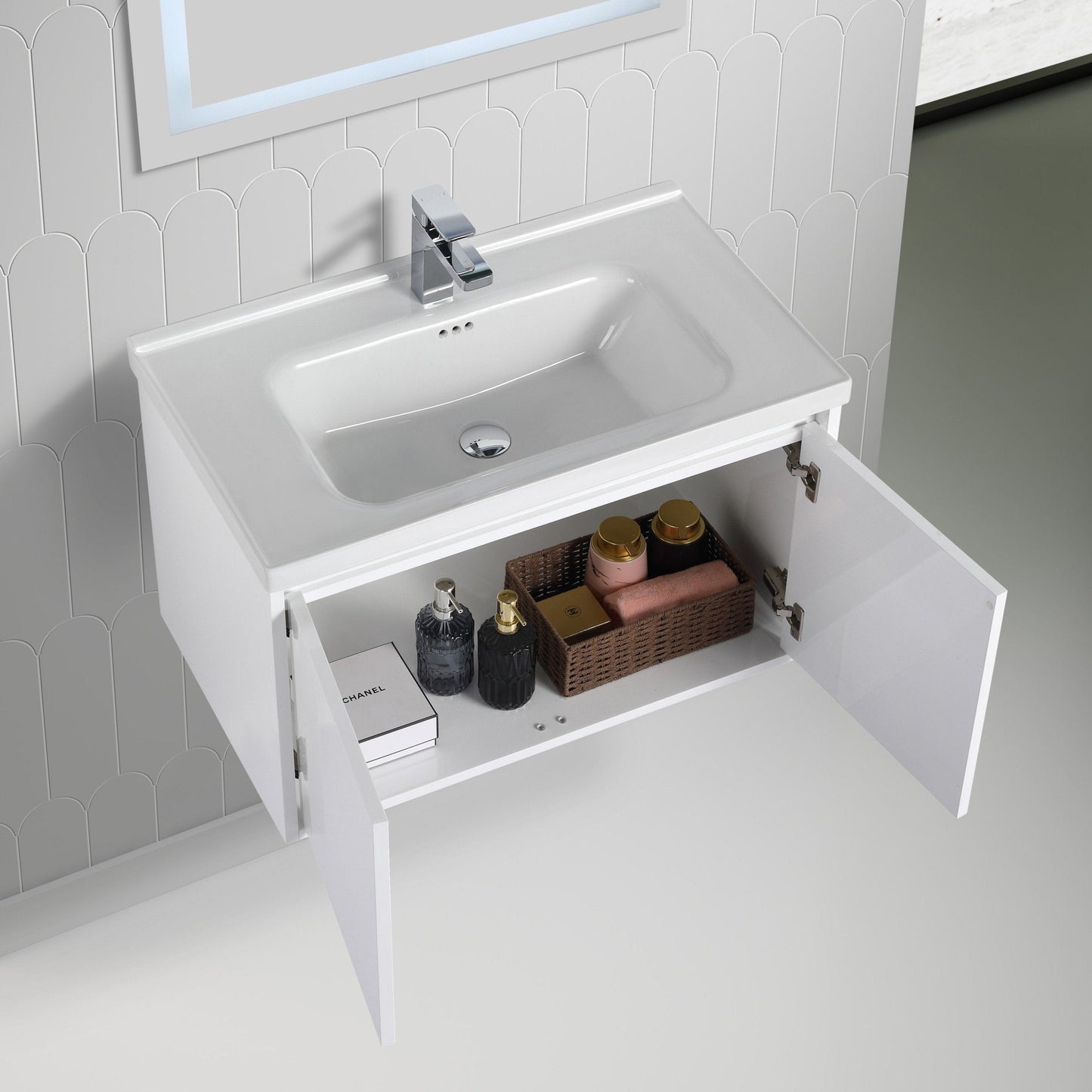 Blossom V8035 32 01 C Blossom Bern 32″ Vanity With Ceramic Basin - Glossy White V8035 32 01 C