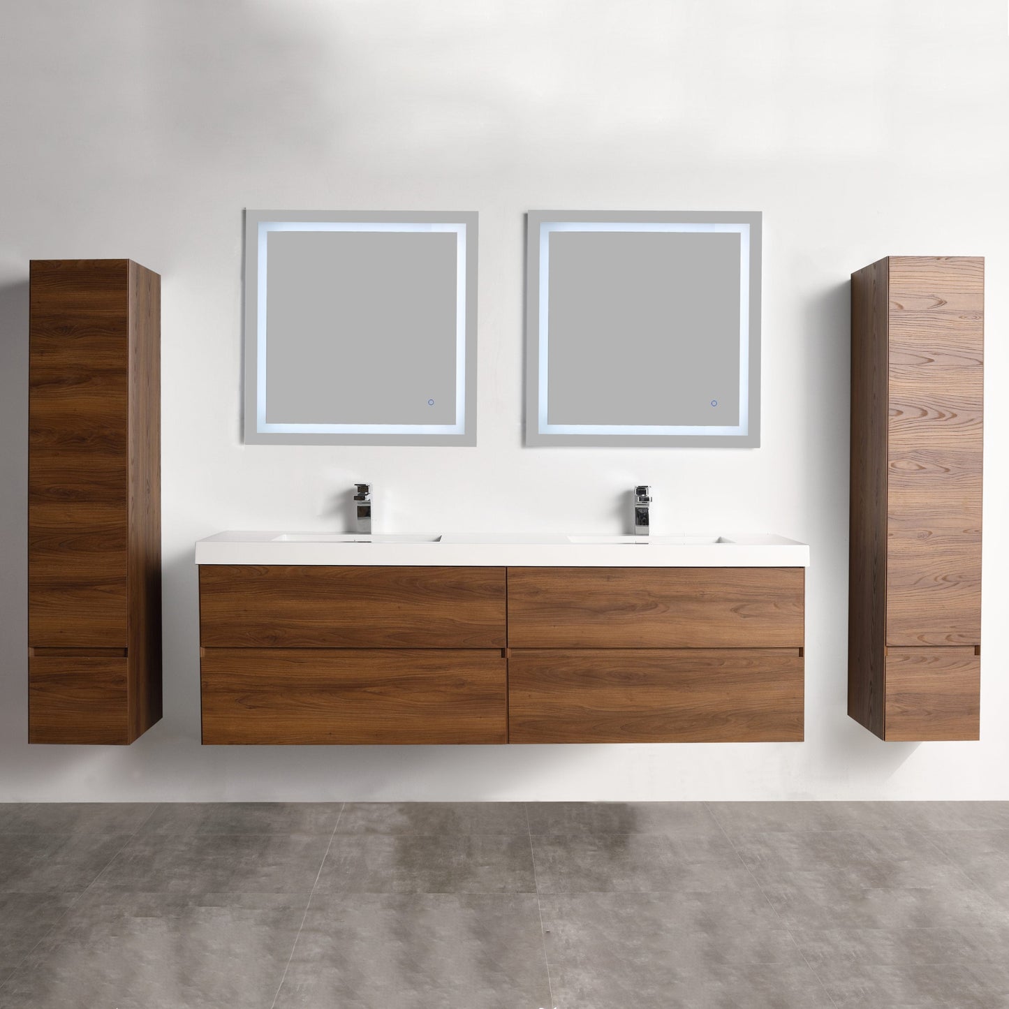 Blossom V8036 72 11 Blossom Assisi 72″ Vanity Double Sink - Brown Walnut V8036 72 11