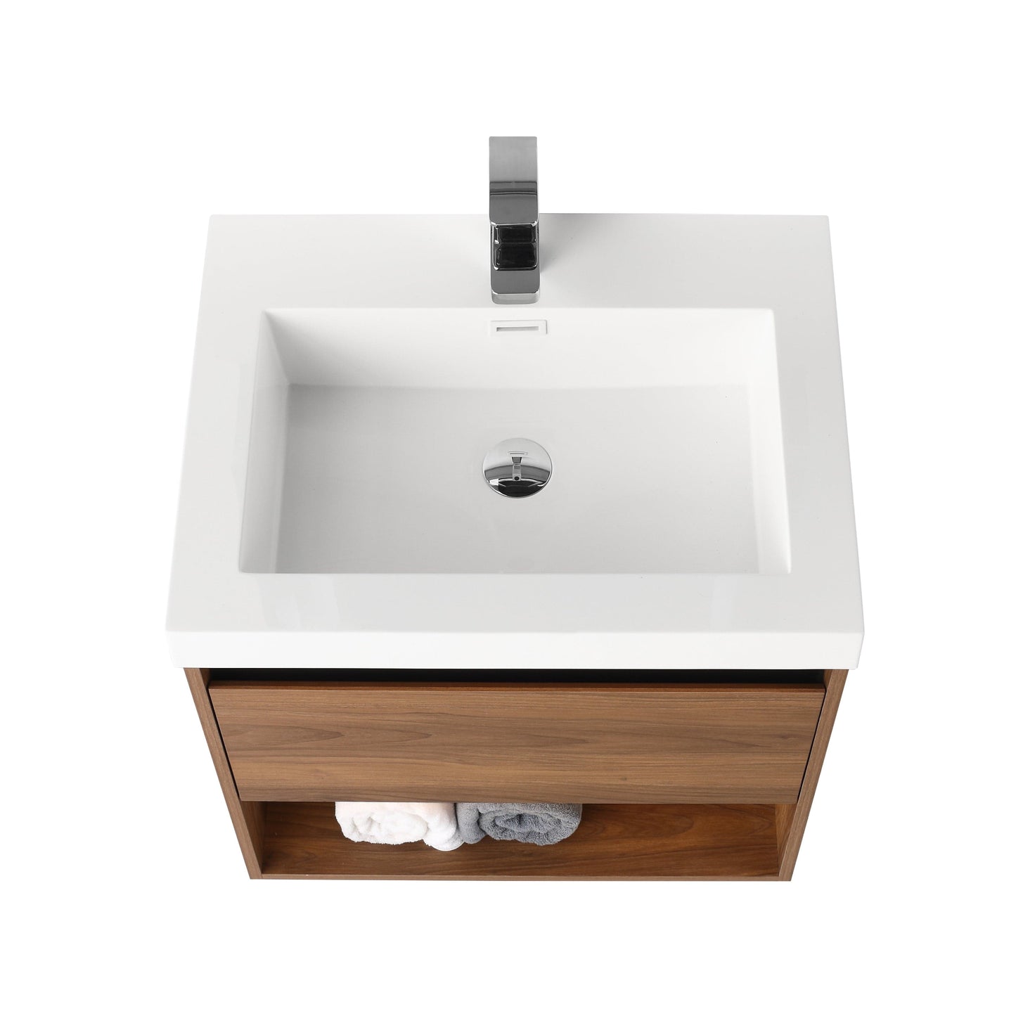 Blossom V8037 24 11 Blossom Bergen 24″ Vanity (Dual LED Illuminated) - Brown Walnut V8037 24 11