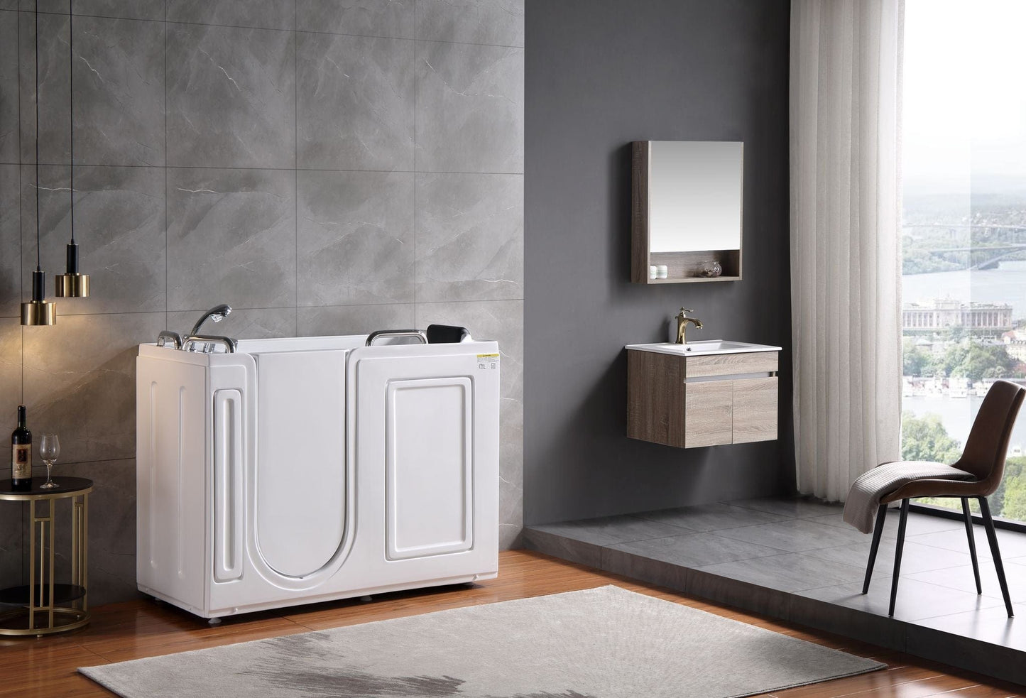 Empava EMPV-53WIT373 Empava - 53WIT373 53 in. Walk-in Soaking Bathtub