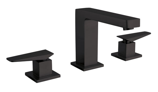 Latoscana QUBL214 LaToscana QUBL214 QUADRO Widespread Lavatory Faucet with Lever Handles in Matte Black
