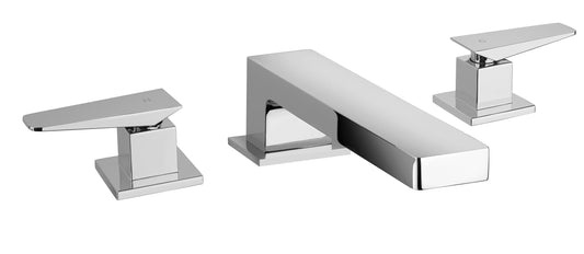 Latoscana QUCR102 LaToscana QUCR102 QUADRO Roman Tub with Lever Handles in Polished Chrome