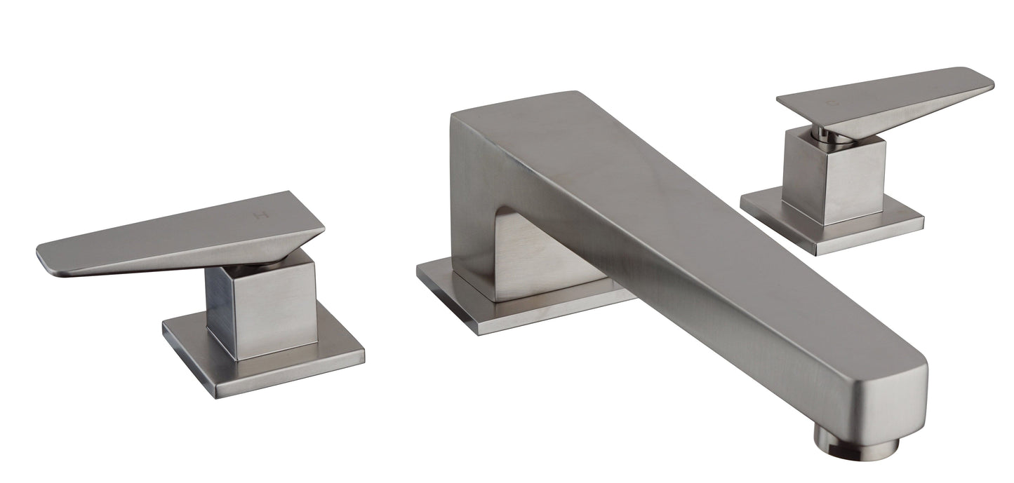 Latoscana QUPW102 LaToscana QUPW102 QUADRO Roman Tub with Lever Handles in Brushed Nickel