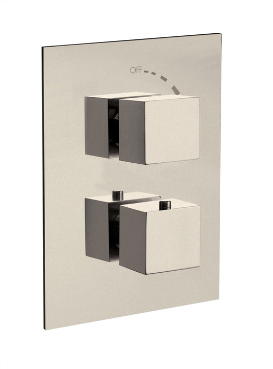 Latoscana QUPW690 LaToscana QUPW690 QUADRO Thermostatic Shower Set TRIM in Brushed Nickel