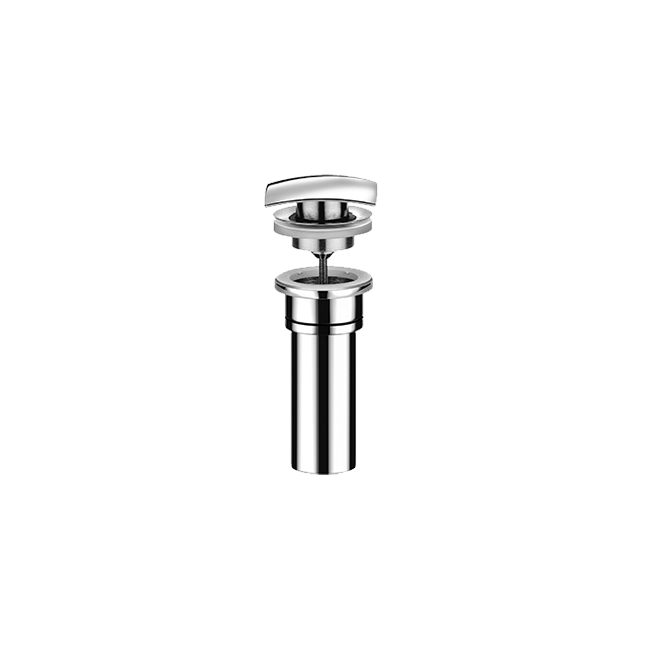 Latoscana SQCR945 LaToscana SQCR945 Square Push Down Pop-Up Drain in Polished Chrome