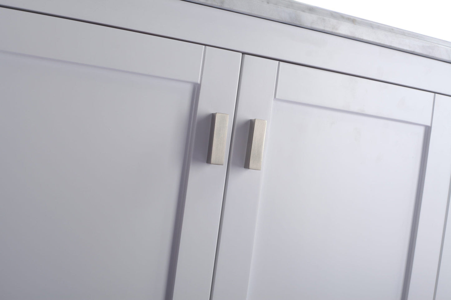 Laviva 313ANG-30W-WS Laviva Wilson 30" White Bathroom Vanity with White Stripes Marble Countertop 313ANG-30W-WS