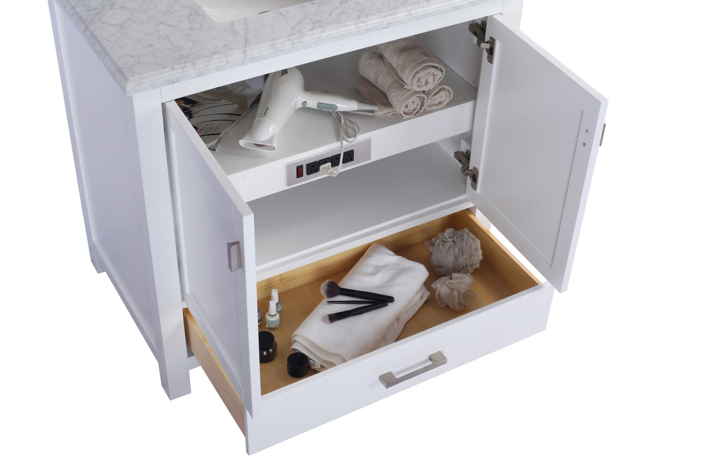 Laviva 313ANG-36W Laviva Wilson 36" White Bathroom Vanity Cabinet 313ANG-36W