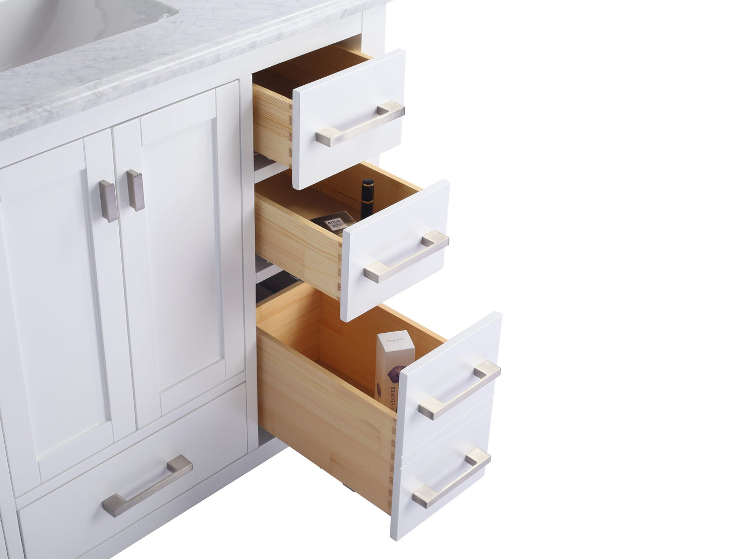 Laviva 313ANG-42W Laviva Wilson 42" White Bathroom Vanity Cabinet 313ANG-42W