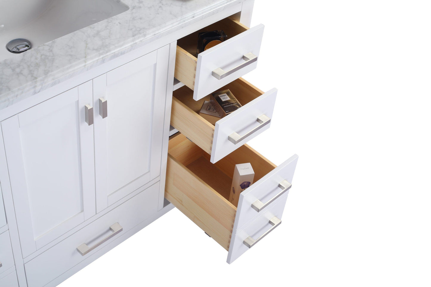 Laviva 313ANG-48W Laviva Wilson 48" White Bathroom Vanity Cabinet 313ANG-48W