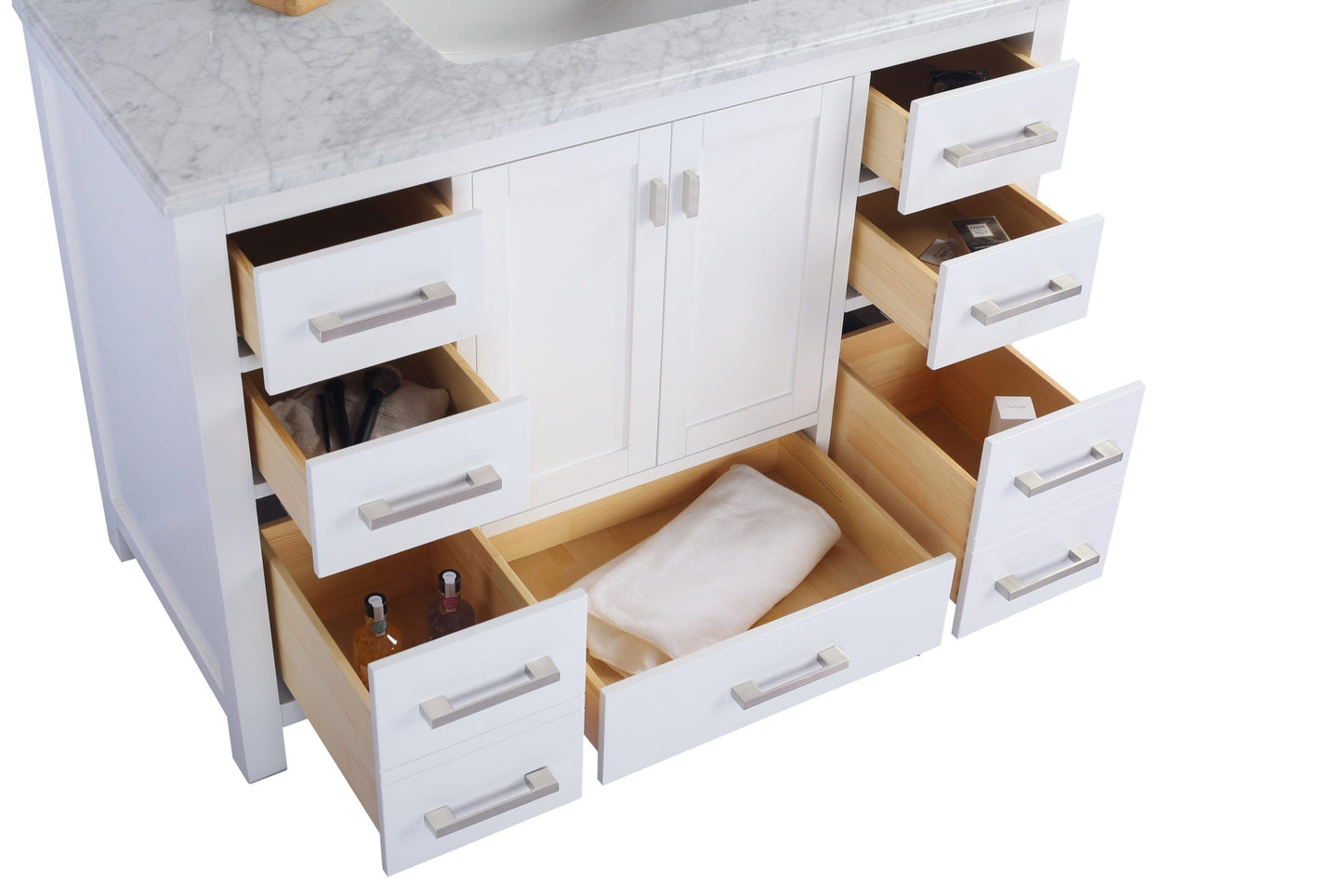 Laviva 313ANG-48W Laviva Wilson 48" White Bathroom Vanity Cabinet 313ANG-48W