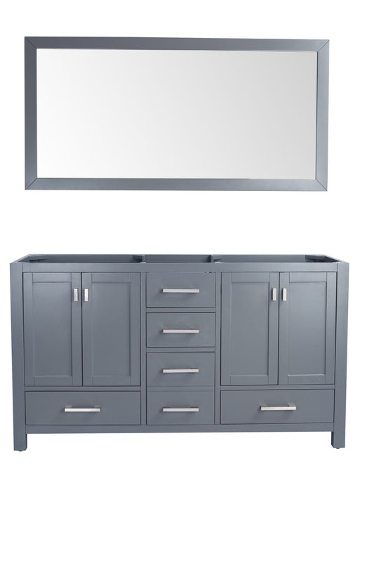 Laviva 313ANG-60G Laviva Wilson 60" Gray Double Sink Bathroom Vanity Cabinet 313ANG-60G