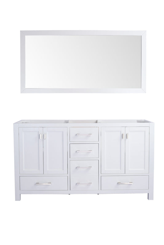 Laviva 313ANG-60W Laviva Wilson 60" White Double Sink Bathroom Vanity Cabinet 313ANG-60W
