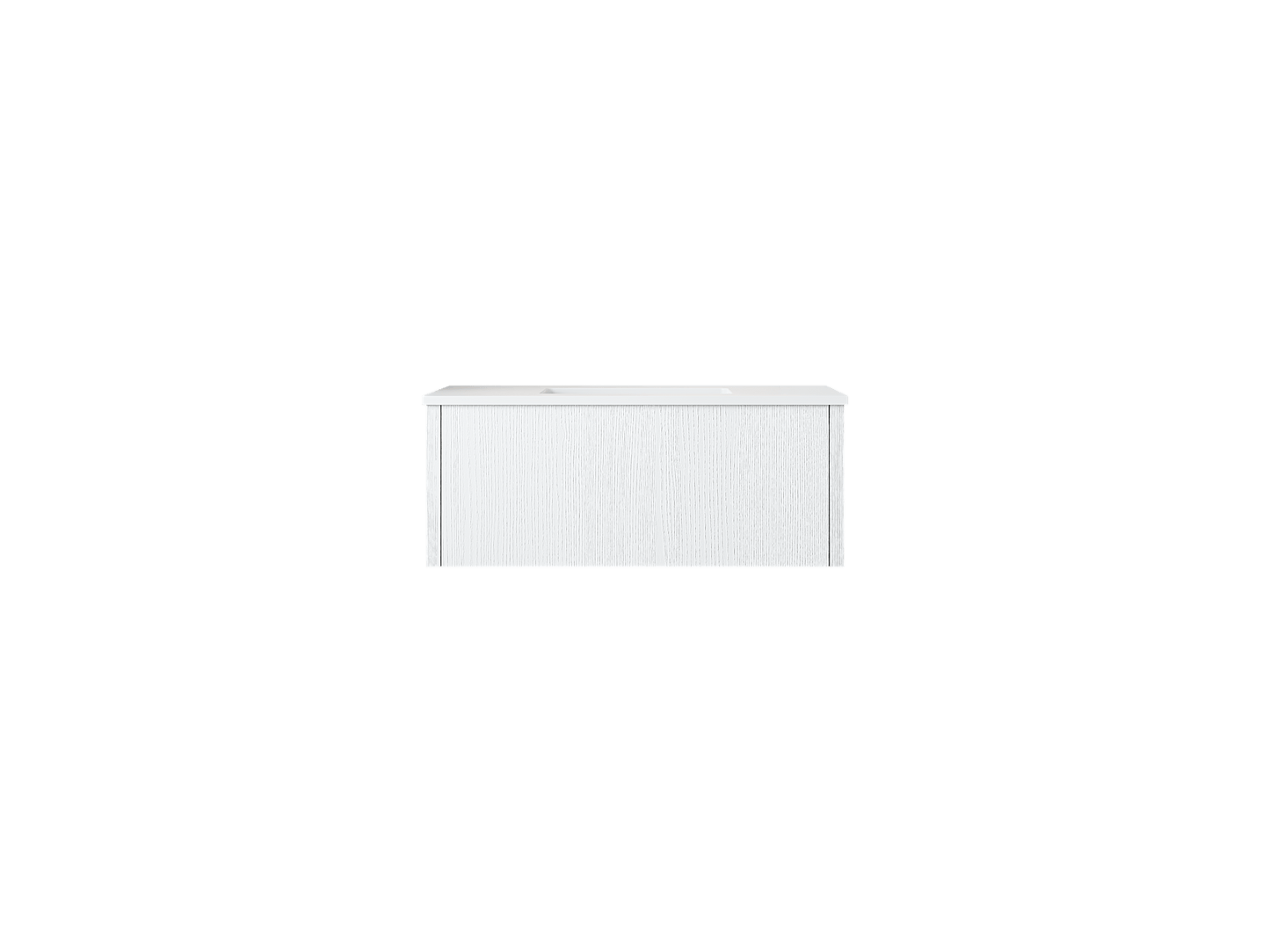 Laviva 313LGN-36AW-MW Laviva Legno 36" Alabaster White Bathroom Vanity with Matte White VIVA Stone Solid Surface Countertop 313LGN-36AW-MW