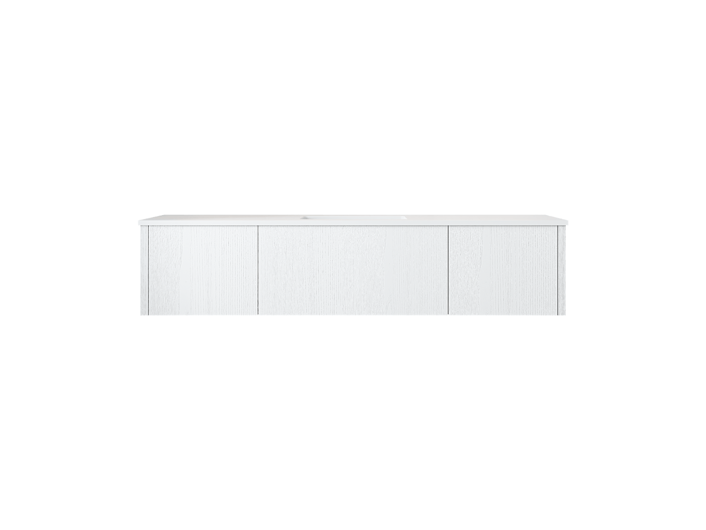Laviva 313LGN-66AW-MW Laviva Legno 66" Alabaster White Bathroom Vanity with Matte White VIVA Stone Solid Surface Countertop 313LGN-66AW-MW