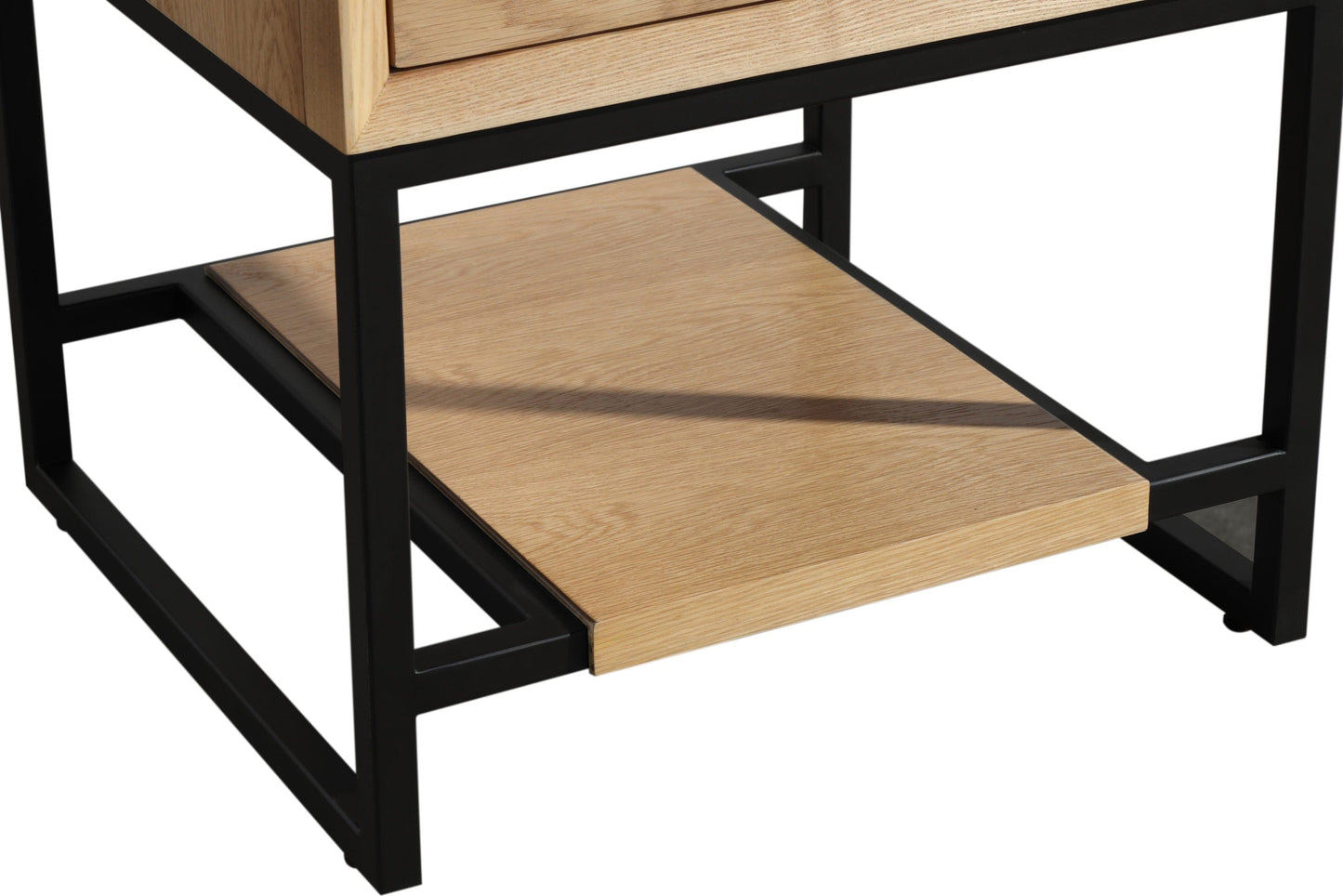 Laviva 313SMR-24CO-WS Laviva Alto 24" California White Oak Bathroom Vanity with White Stripes Marble Countertop 313SMR-24CO-WS