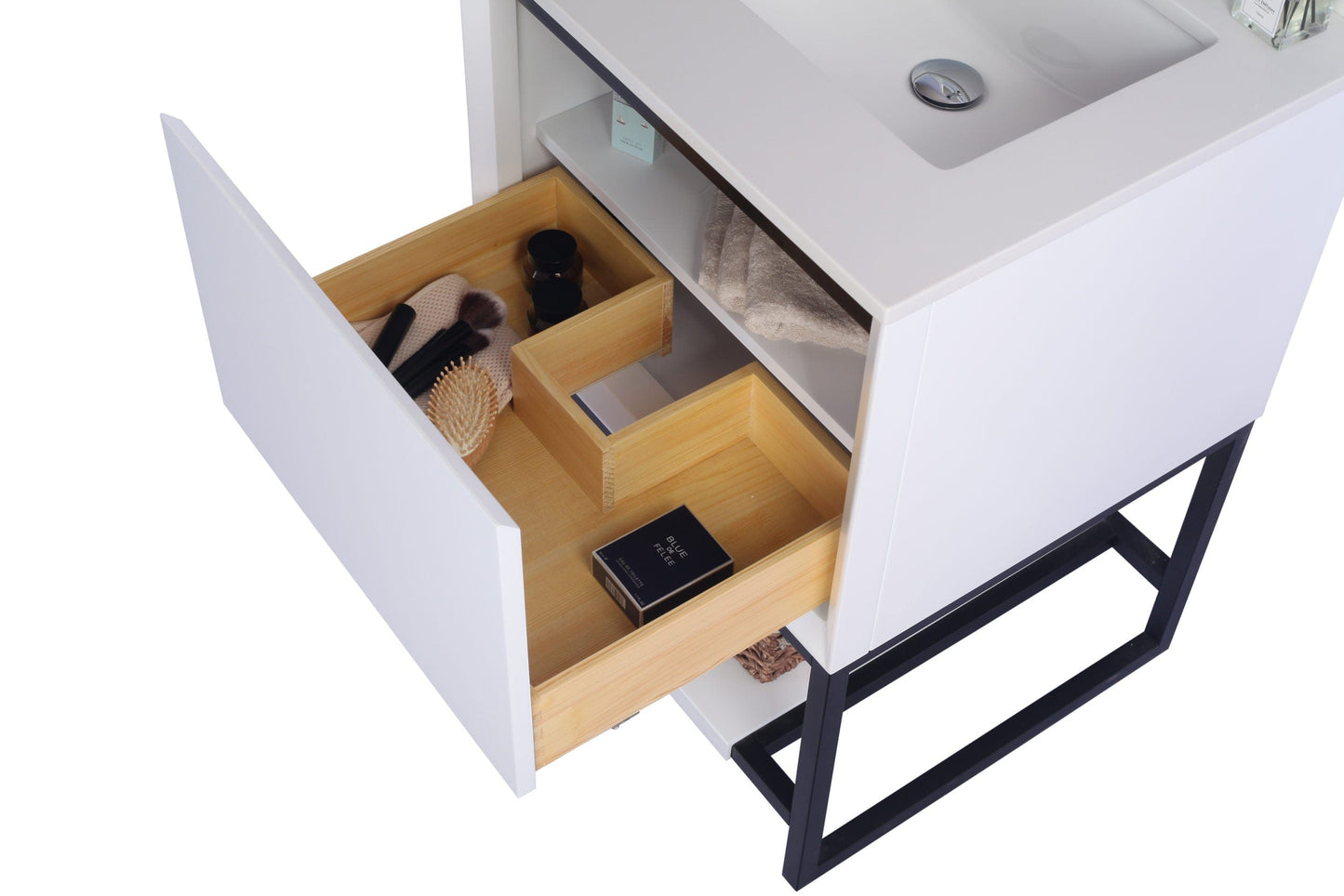 Laviva 313SMR-24W Laviva Alto 24" White Bathroom Vanity Cabinet 313SMR-24W