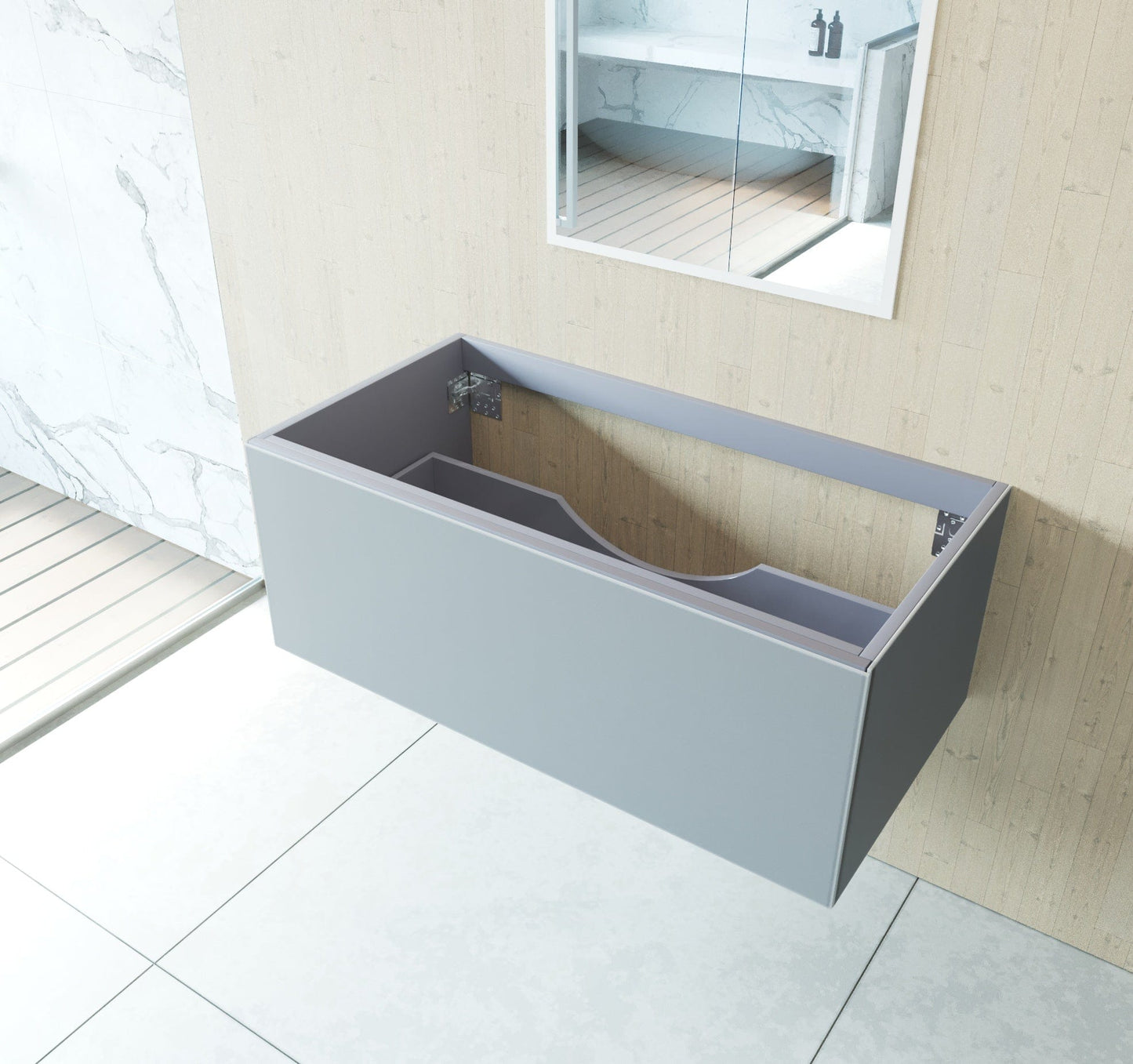 Laviva 313VTR-42FG Laviva Vitri 42" Fossil Gray Wall Hung Bathroom Vanity Cabinet 313VTR-42FG