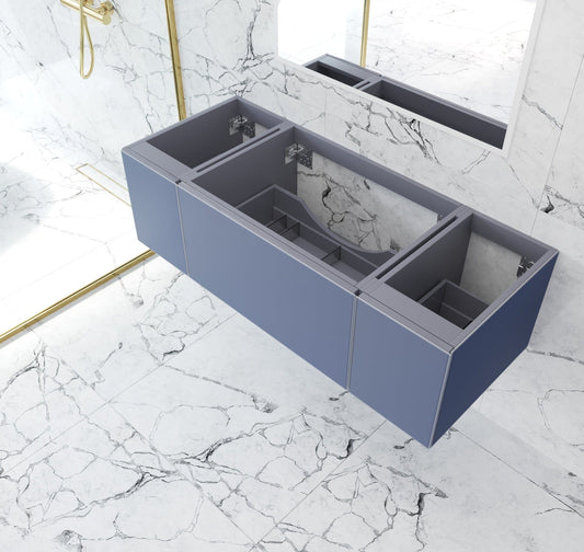 Laviva 313VTR-54NB Laviva Vitri 54" Nautical Blue Wall Hung Bathroom Vanity Cabinet 313VTR-54NB